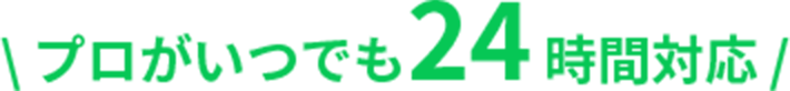 \ プロがいつでも24 時間対応 /